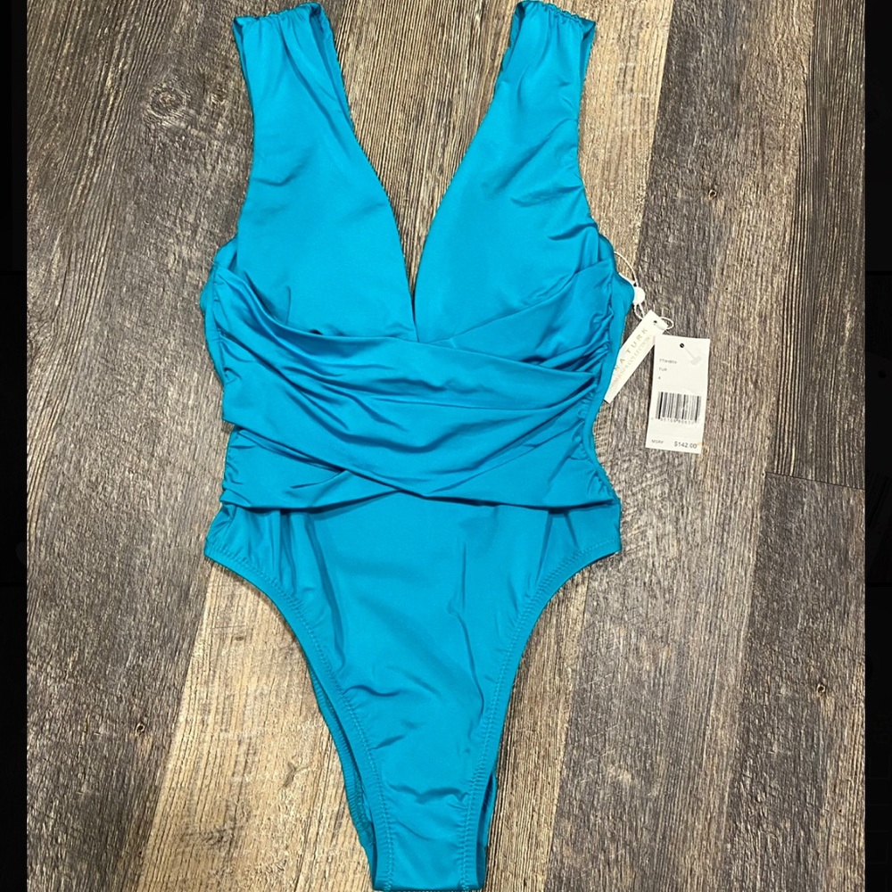 NWT Trina Turk One Piece Swim Turquoise